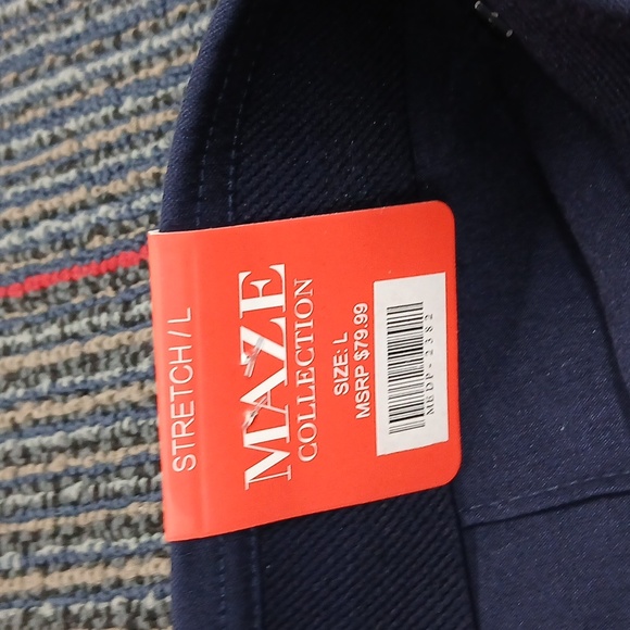 NWT Maze Collection Navy Blue PANTS Stretch Flare Levanta Cola Size Lg - Picture 4 of 8